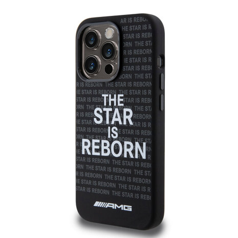 AMG AMG iPhone 15 Pro Back-Cover hul - The Star Is Reborn Logo - Schwarz AMG AMG iPhone 15 Pro Back-Cover hul - The Star Is Reborn Logo - Schwarz