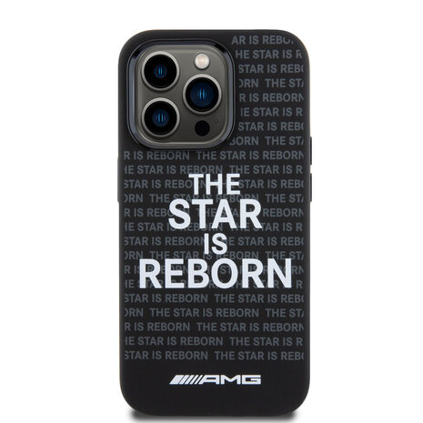 AMG AMG iPhone 15 Pro Back cover coque - The Star Is Reborn Logo - Noir AMG AMG iPhone 15 Pro Back cover coque - The Star Is Reborn Logo - Noir