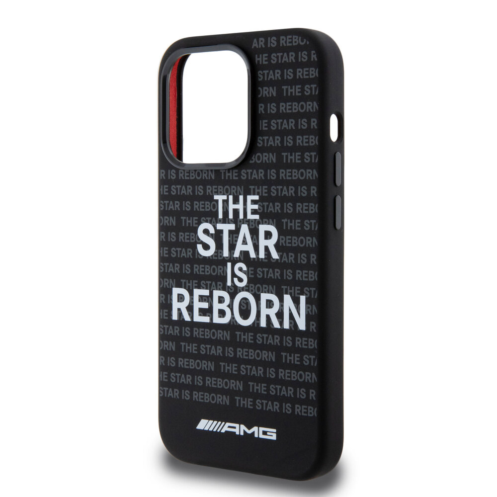 AMG AMG iPhone 15 Pro Back-Cover hul - The Star Is Reborn Logo - Schwarz AMG AMG iPhone 15 Pro Back-Cover hul - The Star Is Reborn Logo - Schwarz