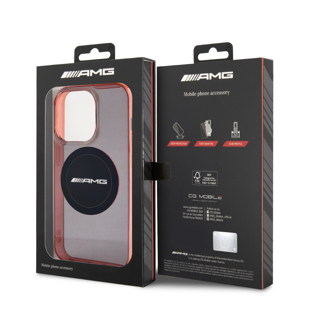 AMG AMG iPhone 15 Pro Backcover hoesje - Magsafe - Timeless Design - Zwart AMG AMG iPhone 15 Pro Backcover hoesje - Magsafe - Timeless Design - Zwart