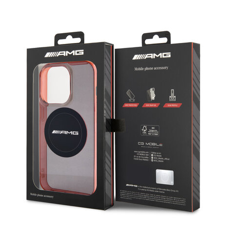 AMG AMG iPhone 15 Pro Backcover hoesje - Magsafe - Timeless Design - Zwart AMG AMG iPhone 15 Pro Backcover hoesje - Magsafe - Timeless Design - Zwart