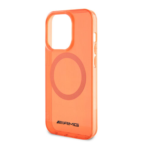 AMG AMG iPhone 15 Pro Back cover coque - Magsafe - Orange AMG AMG iPhone 15 Pro Back cover coque - Magsafe - Orange