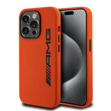 AMG AMG iPhone 15 Pro Back cover case - Large Logo - Orange AMG AMG iPhone 15 Pro Back cover case - Large Logo - Orange
