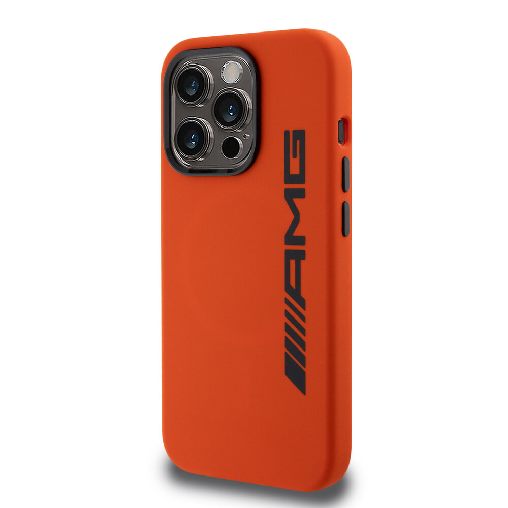 AMG AMG iPhone 15 Pro Backcover hoesje - Large Logo - Oranje AMG AMG iPhone 15 Pro Backcover hoesje - Large Logo - Oranje