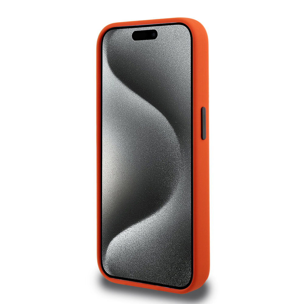 AMG AMG iPhone 15 Pro Back-Cover hul - Large Logo - Orange AMG AMG iPhone 15 Pro Back-Cover hul - Large Logo - Orange