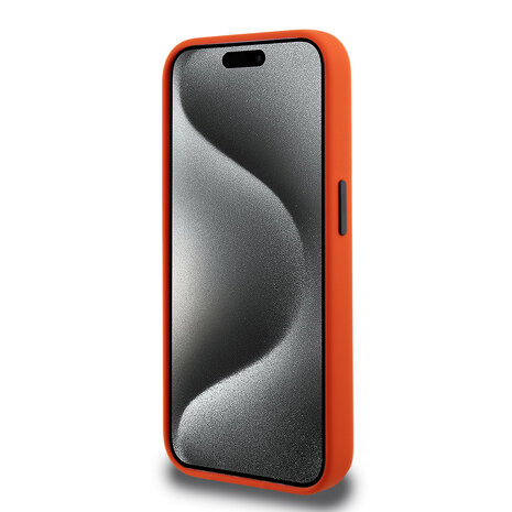 AMG AMG iPhone 15 Pro Back-Cover hul - Large Logo - Orange AMG AMG iPhone 15 Pro Back-Cover hul - Large Logo - Orange