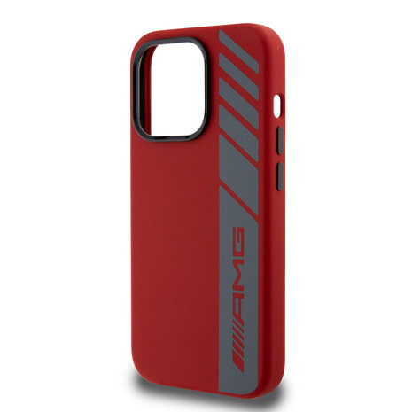AMG AMG iPhone 15 Pro Back cover coque - Magsafe - Vertical Grey Logo - Rouge AMG AMG iPhone 15 Pro Back cover coque - Magsafe - Vertical Grey Logo - Rouge