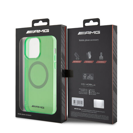 AMG AMG iPhone 15 Pro Max Back cover case - Magsafe - Green AMG AMG iPhone 15 Pro Max Back cover case - Magsafe - Green