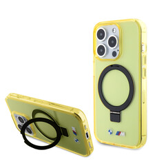 BMW iPhone 15 Pro Max Back cover case - Magsafe - IML Ring Stand - Yellow