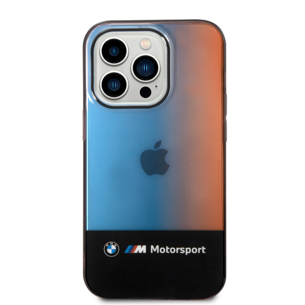 BMW BMW iPhone 14 Pro Back cover coque - IML - Fading Tricolor - Noir BMW BMW iPhone 14 Pro Back cover coque - IML - Fading Tricolor - Noir