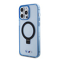 BMW BMW iPhone 15 Pro Max Backcover hoesje - Magsafe - IML Ring Stand - Blauw