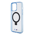 BMW BMW iPhone 15 Pro Max Backcover hoesje - Magsafe - IML Ring Stand - Blauw