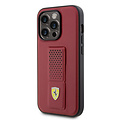 Ferrari Ferrari iPhone 15 Pro Max Backcover hoesje - Perforated Gripstand - Rood
