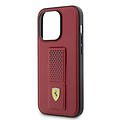 Ferrari Ferrari iPhone 15 Pro Max Backcover hoesje - Perforated Gripstand - Rood