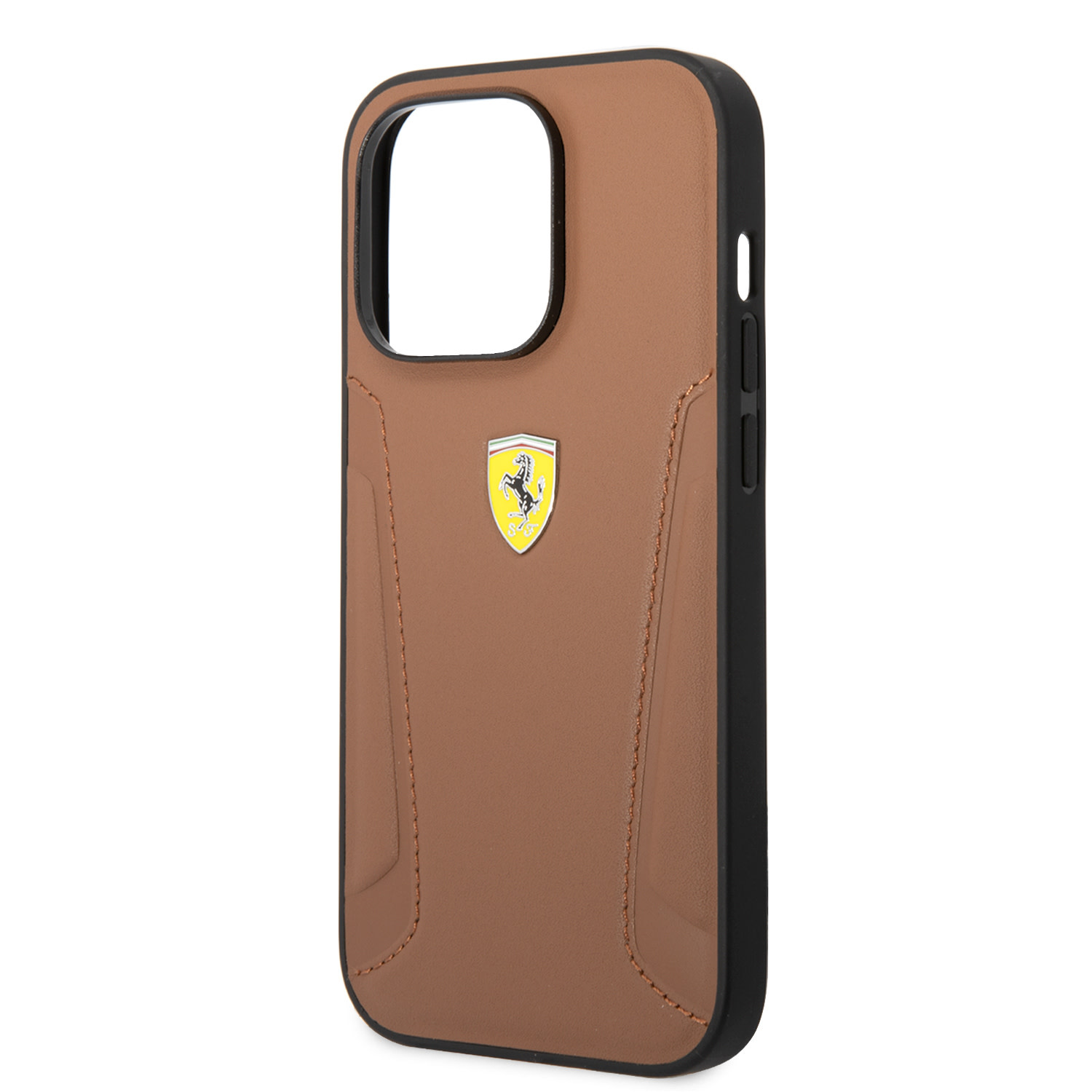 Ferrari Ferrari iPhone 14 Pro Backcover hoesje - Hot Stamped Sides - Camel, foto 5 van 6
