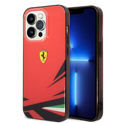Ferrari iPhone 14 Pro Backcover hoesje - Double Layer Print - Rood