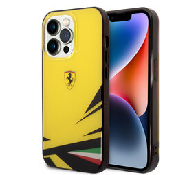 Ferrari Ferrari iPhone 14 Pro Back-Cover hul - Double Layer Print - Gelb Ferrari Ferrari iPhone 14 Pro Back-Cover hul - Double Layer Print - Gelb