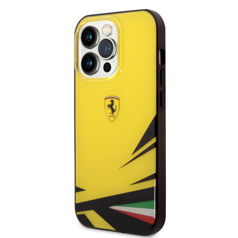 Ferrari Ferrari iPhone 14 Pro Back cover case - Double Layer Print - Yellow Ferrari Ferrari iPhone 14 Pro Back cover case - Double Layer Print - Yellow