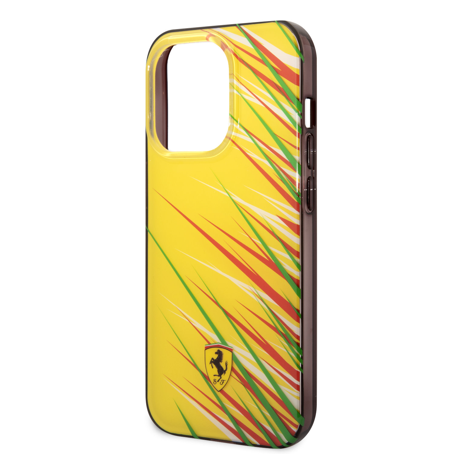 Ferrari Ferrari iPhone 14 Pro Backcover hoesje - Double Layer Grass Print - Geel, foto 6 van 6