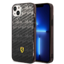 Ferrari iPhone 14 Plus & 15 Plus Back cover coque - Scuderia Allover - Dyed Bumper - Noir