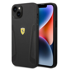 Ferrari iPhone 14 Plus & 15 Plus Back-Cover hul - Hot Stamp - Schwarz