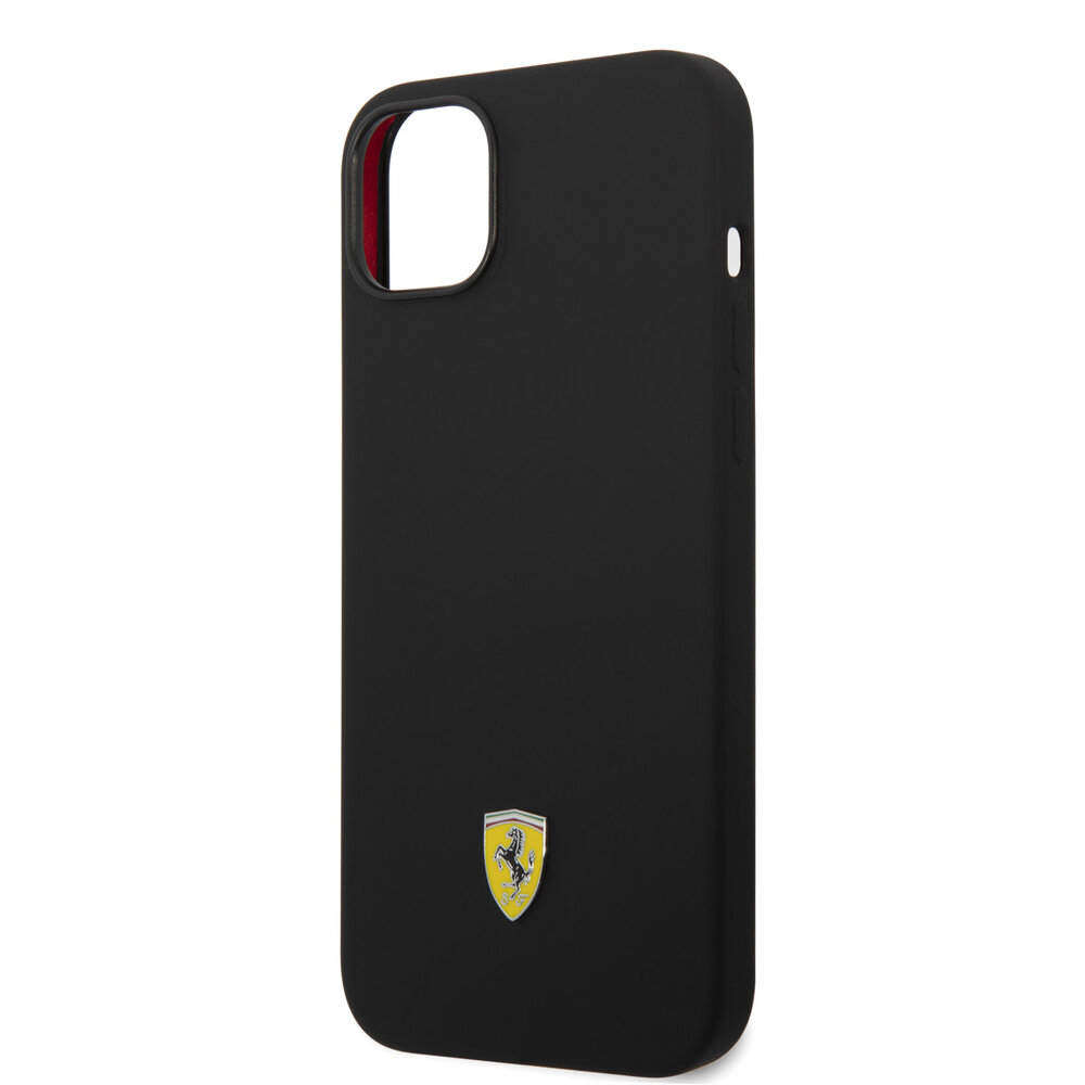 Ferrari Ferrari iPhone 14 Plus & 15 Plus Back-Cover hul - Liquid Silicone - Black Camera Outline - Schwarz Ferrari Ferrari iPhone 14 Plus & 15 Plus Back-Cover hul - Liquid Silicone - Black Camera Outline - Schwarz