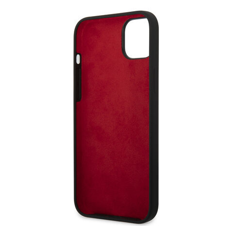 Ferrari Ferrari iPhone 14 Plus & 15 Plus Backcover hoesje - Liquid Silicone - Black Camera Outline - Zwart Ferrari Ferrari iPhone 14 Plus & 15 Plus Backcover hoesje - Liquid Silicone - Black Camera Outline - Zwart