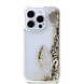 Guess Guess iPhone 15 Pro Back cover case - Liquid Glitter - Charm Pattern - Gold Guess Guess iPhone 15 Pro Back cover case - Liquid Glitter - Charm Pattern - Gold