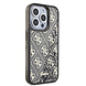 Guess Guess iPhone 15 Pro Backcover hoesje - Liquid Glitter - 4G Pattern - Zwart Guess Guess iPhone 15 Pro Backcover hoesje - Liquid Glitter - 4G Pattern - Zwart