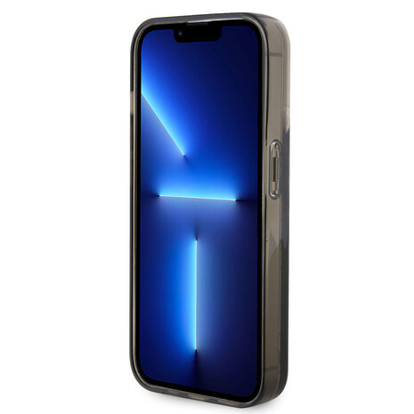 Guess Guess iPhone 15 Pro Backcover hoesje - Liquid Glitter - 4G Pattern - Zwart Guess Guess iPhone 15 Pro Backcover hoesje - Liquid Glitter - 4G Pattern - Zwart