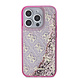Guess Guess iPhone 15 Pro Back cover coque - Liquid Glitter - 4G Pattern - Rose Guess Guess iPhone 15 Pro Back cover coque - Liquid Glitter - 4G Pattern - Rose