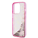 Guess Guess iPhone 15 Pro Backcover hoesje - Liquid Glitter - 4G Pattern - Roze Guess Guess iPhone 15 Pro Backcover hoesje - Liquid Glitter - 4G Pattern - Roze