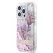 Guess Guess iPhone 15 Pro Back cover case - Liquid Glitter - Flower Pattern - Pink Guess Guess iPhone 15 Pro Back cover case - Liquid Glitter - Flower Pattern - Pink