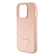 Guess Guess iPhone 15 Pro Back cover coque - Croco - Triangle Logo - Rose Guess Guess iPhone 15 Pro Back cover coque - Croco - Triangle Logo - Rose