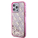 Guess Guess iPhone 15 Pro Max Back-Cover hul - Liquid Glitter - 4G Pattern - Rosa Guess Guess iPhone 15 Pro Max Back-Cover hul - Liquid Glitter - 4G Pattern - Rosa