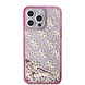 Guess Guess iPhone 15 Pro Max Backcover hoesje - Liquid Glitter - 4G Pattern - Roze Guess Guess iPhone 15 Pro Max Backcover hoesje - Liquid Glitter - 4G Pattern - Roze