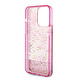Guess Guess iPhone 15 Pro Max Back cover case - Liquid Glitter - 4G Pattern - Pink Guess Guess iPhone 15 Pro Max Back cover case - Liquid Glitter - 4G Pattern - Pink