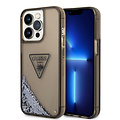Guess Guess iPhone 15 Pro Max Backcover hoesje - Liquid Glitter - Translucent Logo - Zwart