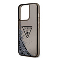 Guess Guess iPhone 15 Pro Max Backcover hoesje - Liquid Glitter - Translucent Logo - Zwart