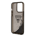 Guess Guess iPhone 15 Pro Max Backcover hoesje - Liquid Glitter - Translucent Logo - Zwart
