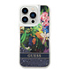Guess Guess iPhone 15 Pro Max Backcover hoesje - Liquid Glitter - Flower Pattern - Blauw Guess Guess iPhone 15 Pro Max Backcover hoesje - Liquid Glitter - Flower Pattern - Blauw