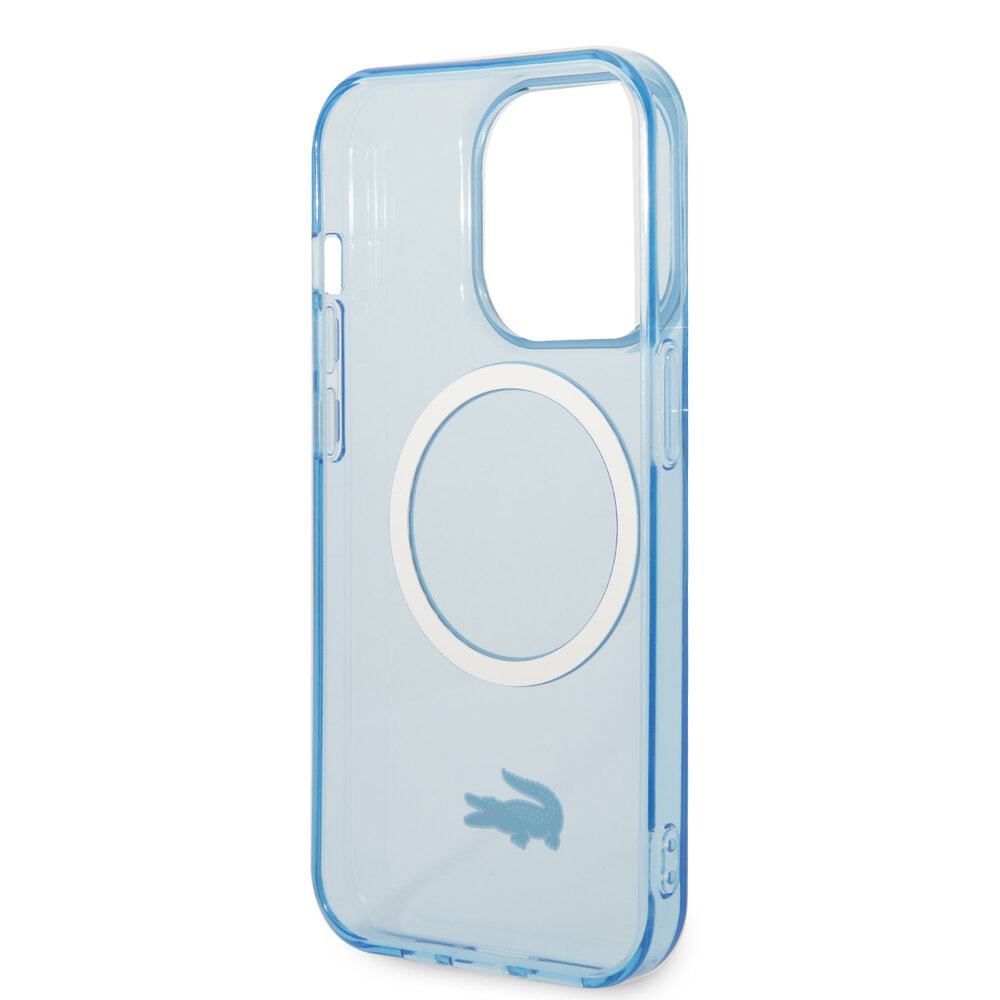Lacoste Lacoste iPhone 15 Pro Backcover hoesje - Magsafe Transparent Case - Blauw
