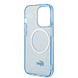 Lacoste Lacoste iPhone 15 Pro Back cover coque - Magsafe Transparent Case - Bleu