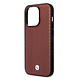 BMW BMW iPhone 14 Pro Back cover coque - Red Leather Signature - Diamond Hot Stamp Pattern - Burgundy BMW BMW iPhone 14 Pro Back cover coque - Red Leather Signature - Diamond Hot Stamp Pattern - Burgundy