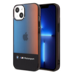 BMW iPhone 14 Plus & 15 Plus Back-Cover hul - IML - Fading Tricolor - Schwarz