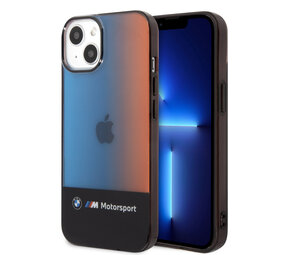 BMW BMW iPhone 14 Plus & 15 Plus Backcover hoesje - IML - Fading Tricolor - Zwart BMW BMW iPhone 14 Plus & 15 Plus Backcover hoesje - IML - Fading Tricolor - Zwart
