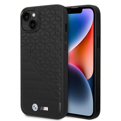 BMW iPhone 14 Plus & 15 Plus Backcover hoesje - M Collection - Hot Stamp & BI Pattern - Zwart