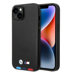 BMW iPhone 14 Plus & 15 Plus Backcover hoesje - M Collection - Tricolor - Zwart