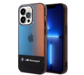BMW BMW iPhone 14 Pro Max Back cover case - IML - Fading Tricolor - Black BMW BMW iPhone 14 Pro Max Back cover case - IML - Fading Tricolor - Black