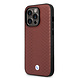 BMW BMW iPhone 14 Pro Max Back-Cover hul - Red Leather Signature - Diamond Hot Stamp Pattern - Burgundy